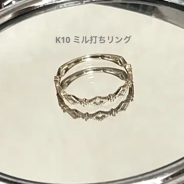 K10 YG 시스루 레이스 반지