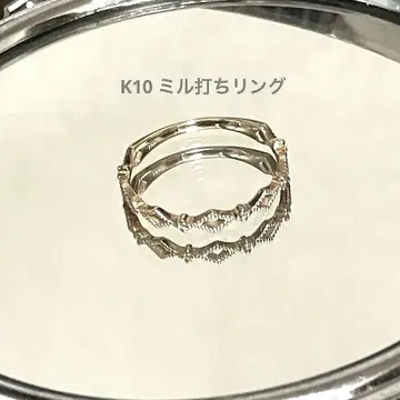 K10 YG 시스루 레이스 반지