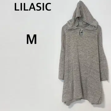 LILASIC 니트 [ M ] 후디 오버 사이즈 린넨 100% 심플
