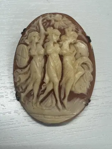 삼미신 빈티지 카메오 브로치