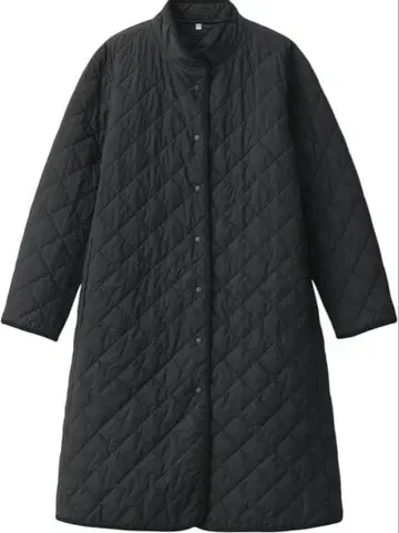 무인양품 워셔블 솜 퀼팅 코트 블랙 S MUJI