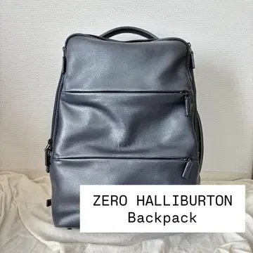 ZERO HALLIBURTON  가죽 백팩 네이비