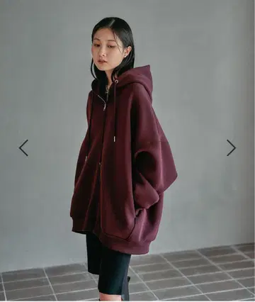 LEPSIM 퍼프 에어 ZIPBIG 후디 브라운 핑크