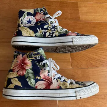 컨버스 하이컷 하이비스커스, 보태니컬 무늬 27.5cm US9