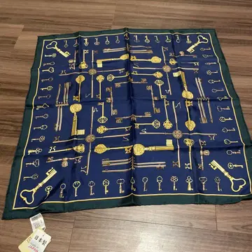 미사용 전통 요코하마 스카프 실크 100%