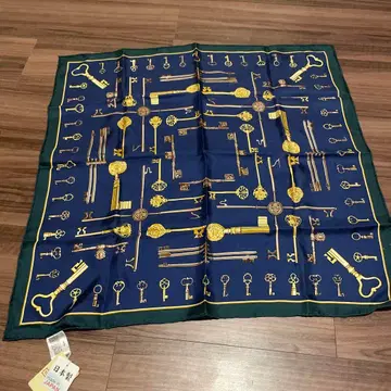 미사용 전통 요코하마 스카프 실크 100%