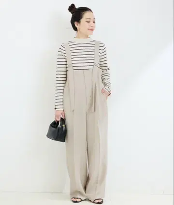 B.C STOCK 베이지 린넨 라이크 살로펫