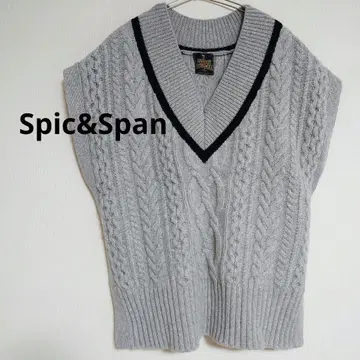 Spic&Span 해밀턴 울 케이블 니트 베스트