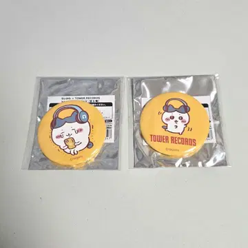 [치이카와] 타워 레코드 콜라보 캔뱃지 하치와레 세트