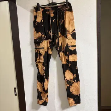 타이다이 조거 팬츠 블랙과 오렌지