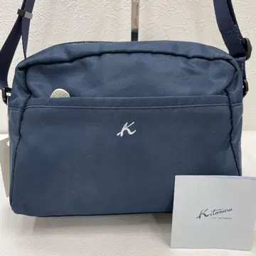 4370 Kitamura 키타무라 숄더백 네이비 계열 K 로고 나일론