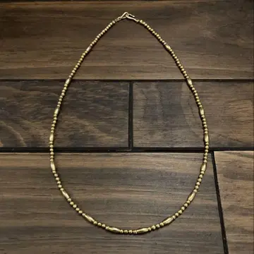 BRASS BEADS NECKLACE GOLD 50cm