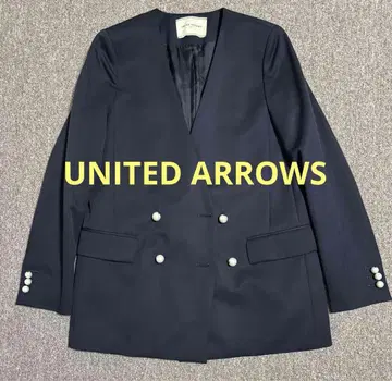 UNITED ARROWS 다크 네이비 펄 버튼 네이비 블레이저 자켓