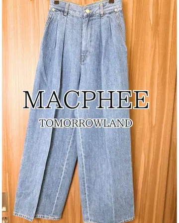 tomorrow land MACPHEE 와이드 데님 팬츠 라이트 블루
