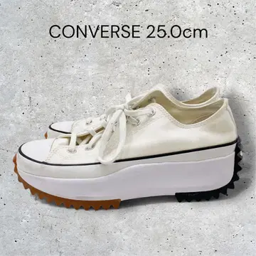 [컨디션 최상] 컨버스 란스  x 하이크 통굽 화이트 25.0cm