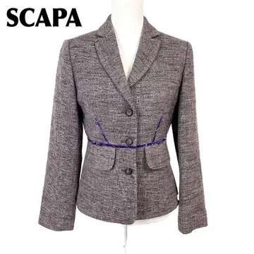 [ 새상품급 ] SCAPA 테일러드 자켓 38 퍼플 허리 보라색 라인