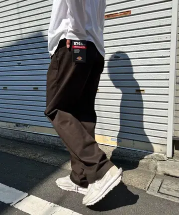 Dickies 874 오리지널 와이드 스트레이트 치노 워크 팬츠