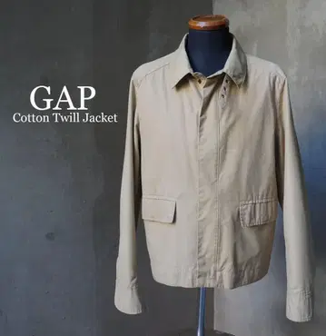 갭 GAP 베이지 카키 코튼 트윌 지퍼 자켓 점퍼