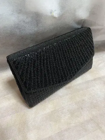 비즈 장식 블랙 일본 의류용 가방