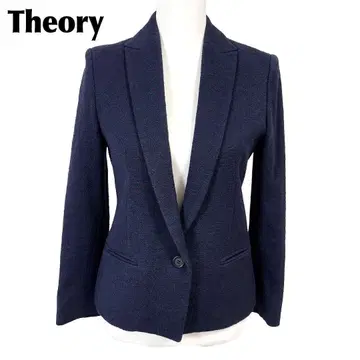 [새상품급] Theory 신축 테일러드 자켓 원버튼 0 네이비 무지