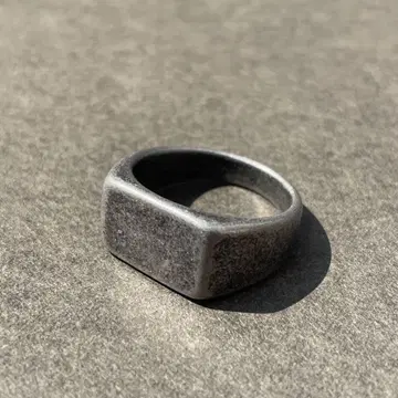 묵직한 실버 스퀘어 반지 빈티지 인장 반지 멕시칸 19호