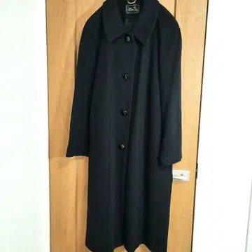 퓨어 캐시미어 캐시미어 100% 블랙 롱 코트 빈티지 M