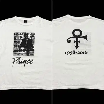 레어 Prince 1958-2016 Memorial 추모 티셔츠