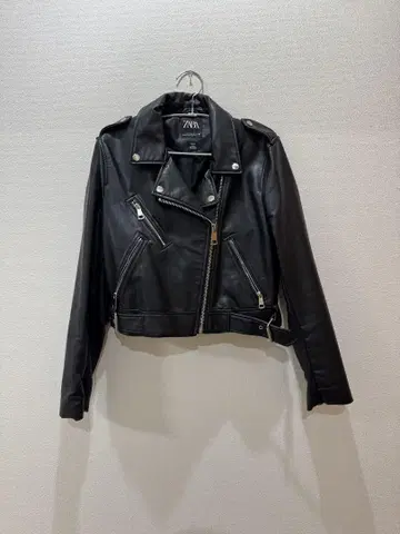 블랙 가죽 라이더 자켓 ZARA L 사이즈