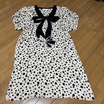 TSUMORI CHISATO 도트 무늬 반팔 원피스