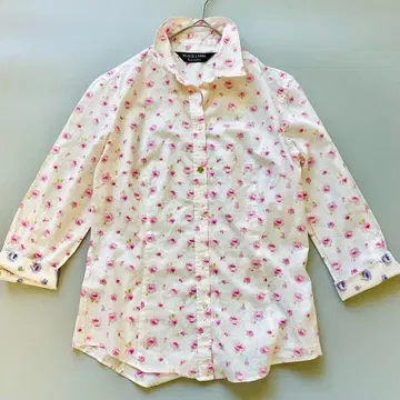 폴스미스 블랙 라벨 7부 소매 셔츠 꽃무늬 올 패턴 M 사이즈 일본제