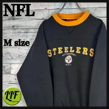 NFL 자수 팀 로고 스틸러스 맨투맨 블랙 M 5779