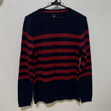 Gap 스트라이프 니트 스웨터 XS 네이비/레드