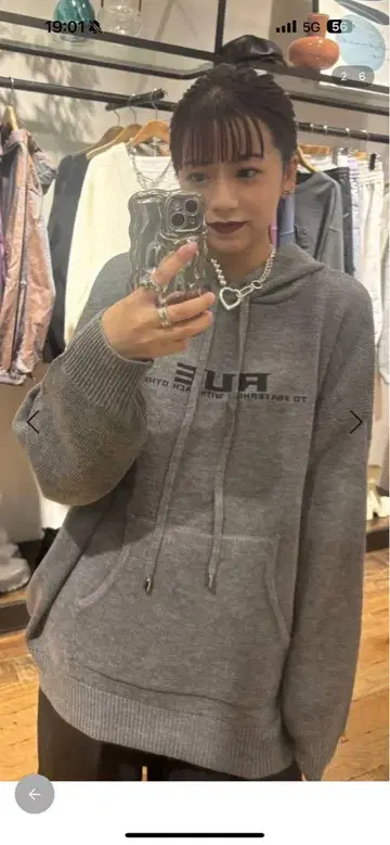 jeanasis 9G 로고 니트 후디