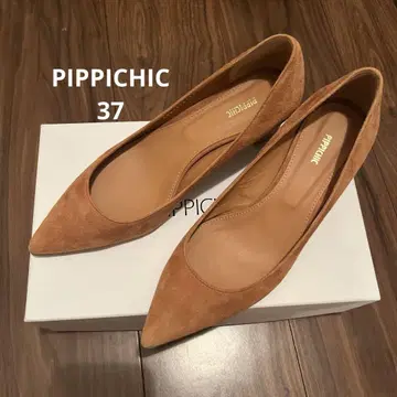 [새상품급] PIPPICHIC 펌프스 37 스웨이드 청키힐 5cm