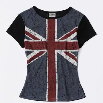 SCULPTOR Union Jack Baby Tee 상의 티셔츠