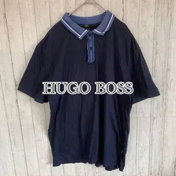 HUGO BOSS 네이비 피케 셔츠 슬림핏 M