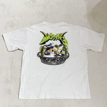 nastydog x 나스카와 텐신 화이트 T셔츠 (반팔)