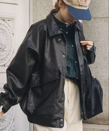 가죽 자켓 블루종