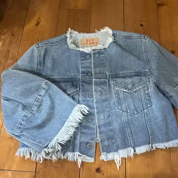 SLY JEANS 프린지 데님 자켓