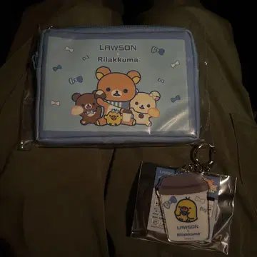 LAWSON 리라쿠지 키이로이트리 아크릴 키링 파우치 세트