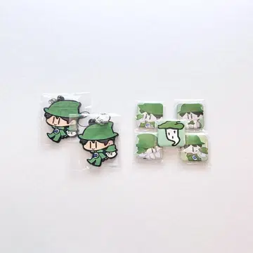 운영 미도리 군 캔뱃지 러버 키링
