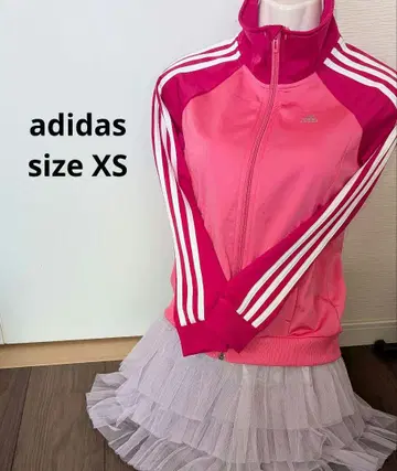 adidas 아디다스 트랙 자켓 XS 저지 핑크 Y2K