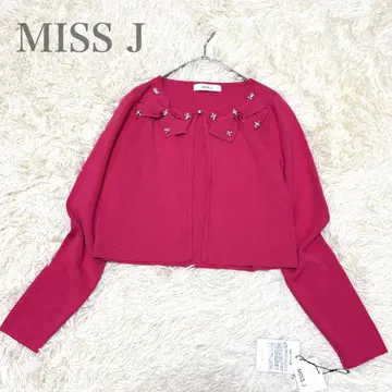 택 포함 새상품 미스 제이 라핀 리본 비쥬 가디건 볼레로 [ M ]