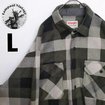 US 구제 의류 플리스 셔츠 Wrangler 그린 L