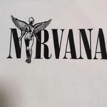 NIRVANA 양면 프린트 T셔츠 화이트 M