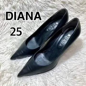 DIANA 다이애나 펌프스 블랙 가죽 스틸레토 25cm 힐 9cm
