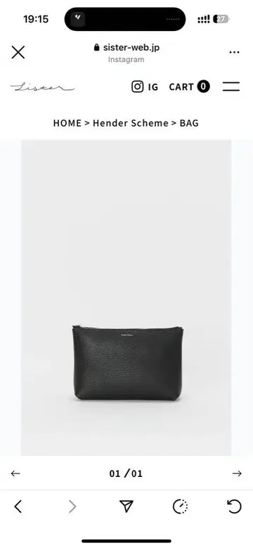 Hender Scheme [ pouch M / black ]