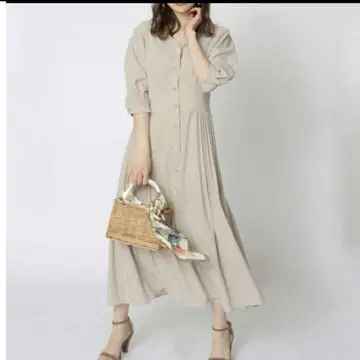Rirandture 코르셋 플리츠 셔츠 원피스