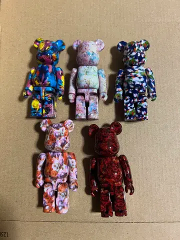 메디콤토이 베어브릭 니나가와 미카 100% 피규어 5개 세트