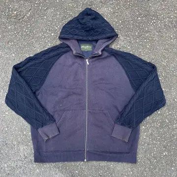 Eddie Bauer 코튼 니트 후드티 네이비 XL 지퍼 후드티